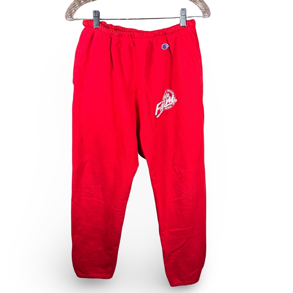 Vintage 90s Champion Sweatpants Mens Medium Red State Farm Made USA Logo Jogger